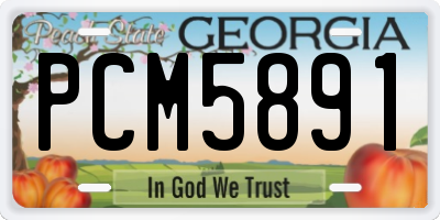 GA license plate PCM5891