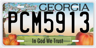 GA license plate PCM5913