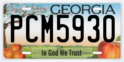 GA license plate PCM5930