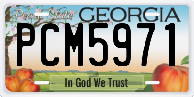 GA license plate PCM5971