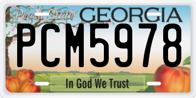 GA license plate PCM5978