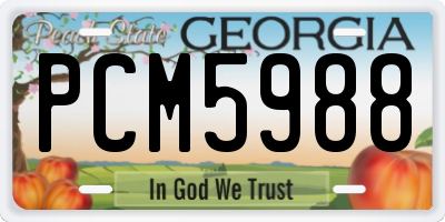 GA license plate PCM5988