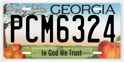 GA license plate PCM6324