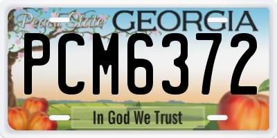 GA license plate PCM6372