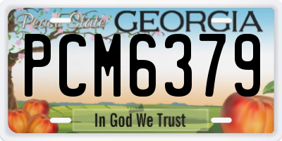 GA license plate PCM6379