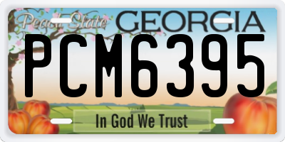GA license plate PCM6395