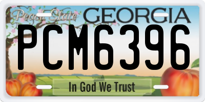 GA license plate PCM6396