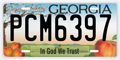 GA license plate PCM6397
