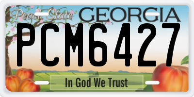 GA license plate PCM6427