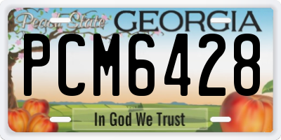 GA license plate PCM6428