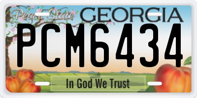 GA license plate PCM6434