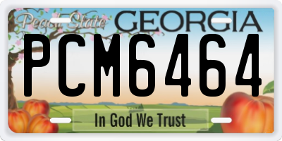 GA license plate PCM6464