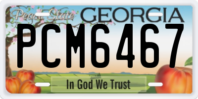GA license plate PCM6467