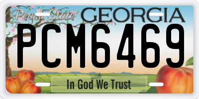 GA license plate PCM6469