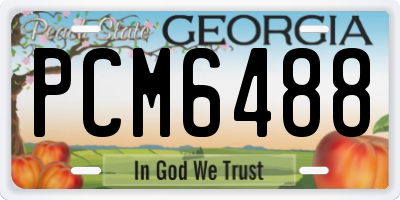 GA license plate PCM6488
