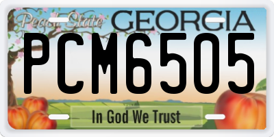 GA license plate PCM6505