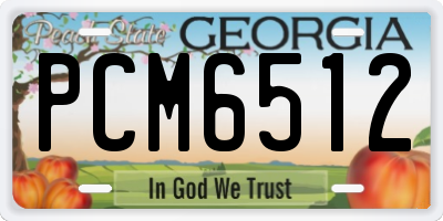 GA license plate PCM6512