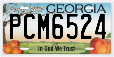 GA license plate PCM6524