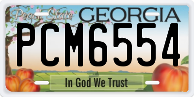 GA license plate PCM6554