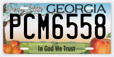 GA license plate PCM6558
