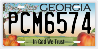 GA license plate PCM6574