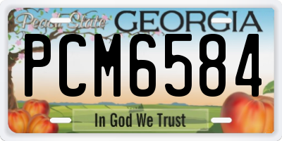 GA license plate PCM6584