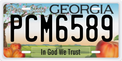 GA license plate PCM6589