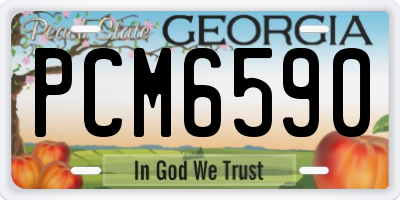 GA license plate PCM6590