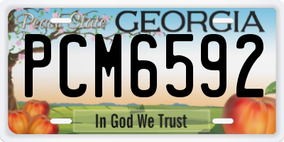 GA license plate PCM6592