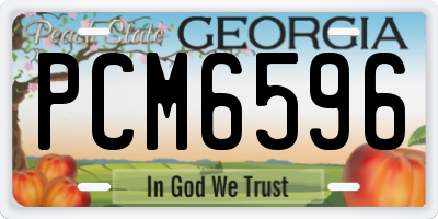 GA license plate PCM6596