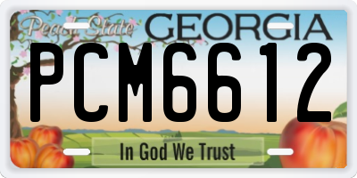 GA license plate PCM6612