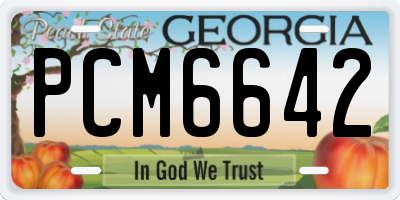GA license plate PCM6642