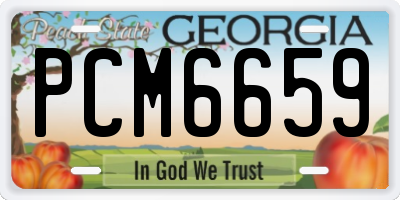 GA license plate PCM6659