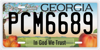 GA license plate PCM6689