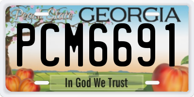 GA license plate PCM6691