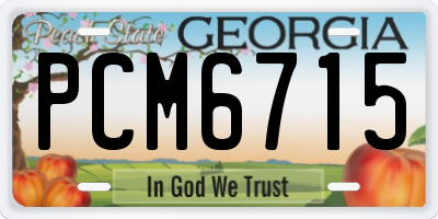 GA license plate PCM6715