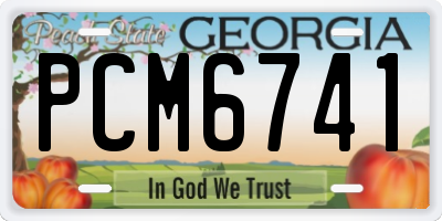 GA license plate PCM6741