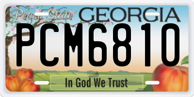 GA license plate PCM6810