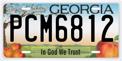 GA license plate PCM6812