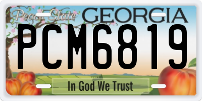 GA license plate PCM6819