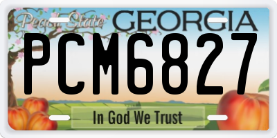 GA license plate PCM6827