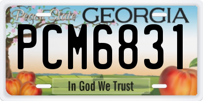 GA license plate PCM6831