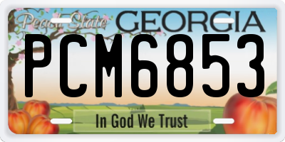 GA license plate PCM6853