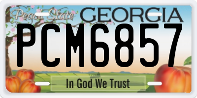 GA license plate PCM6857