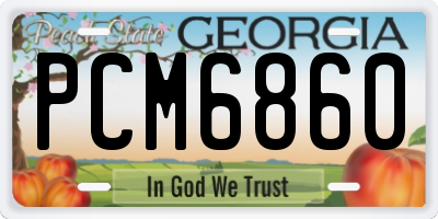 GA license plate PCM6860
