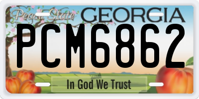 GA license plate PCM6862