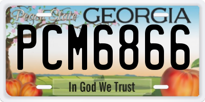 GA license plate PCM6866