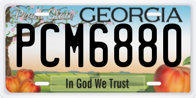 GA license plate PCM6880