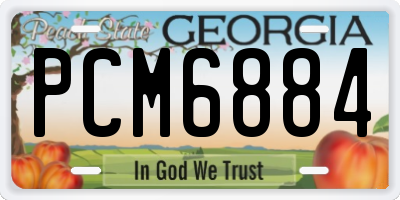 GA license plate PCM6884