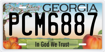 GA license plate PCM6887